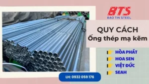 Quy cách ống thép mạ kẽm